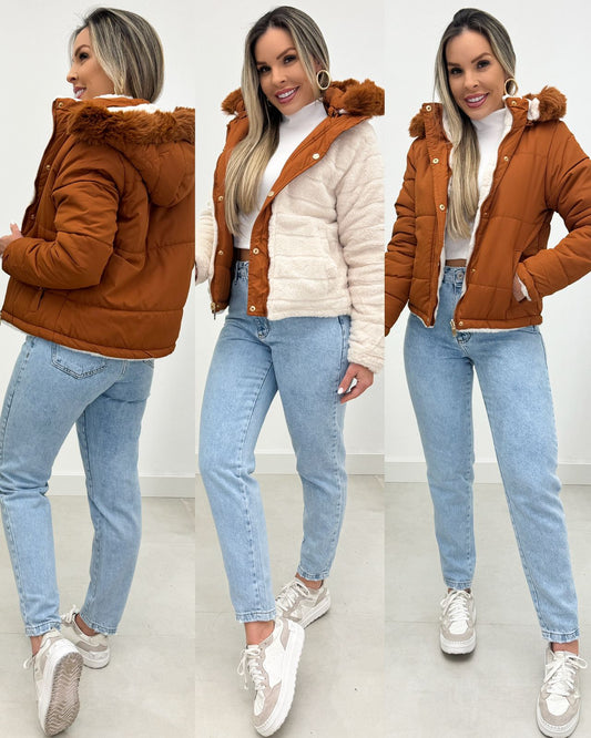 Jaqueta Dupla face Luria Caramelo 102970
