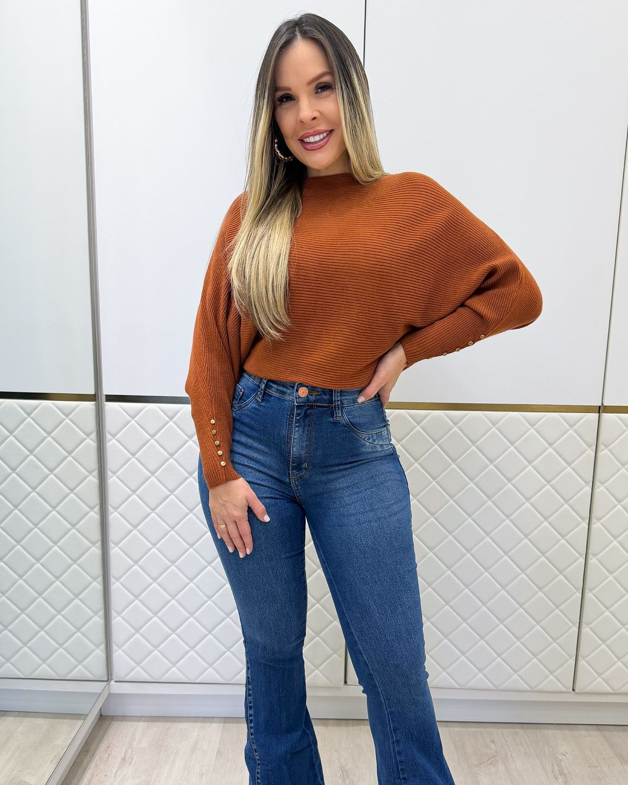 Blusa Edite Telha 134154