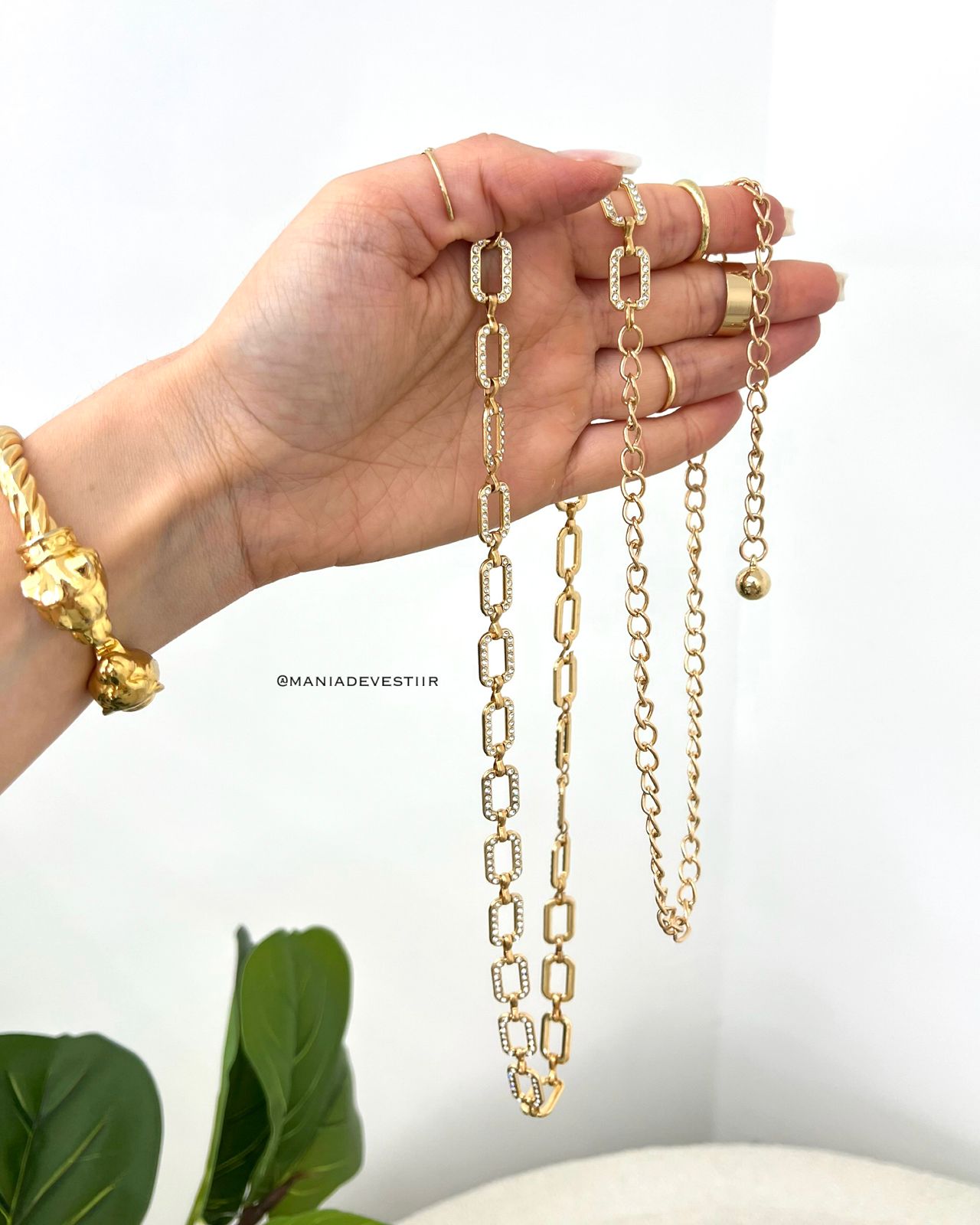 ﻿Cinto Corrente Jana Dourado 113556