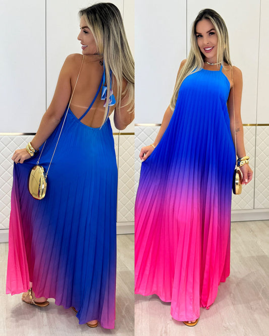 Vestido Amanda Azul/Rosa 89158