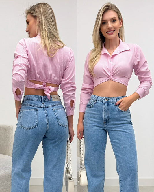 Cropped Camisa Antonia Rosa 134458