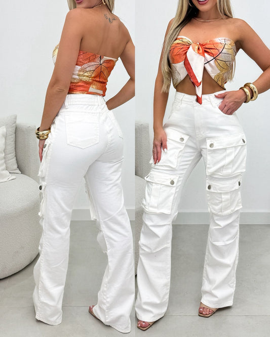 Calça Jeans Pop Regina Creme 108450