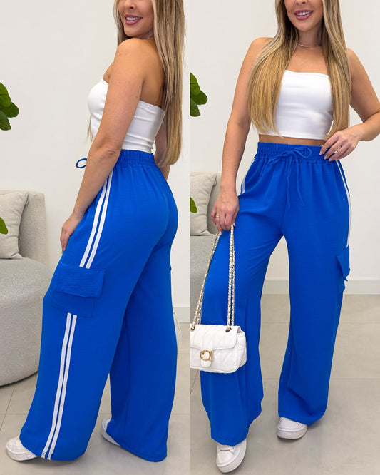 Calça Pantalona Sandra Azul 137078