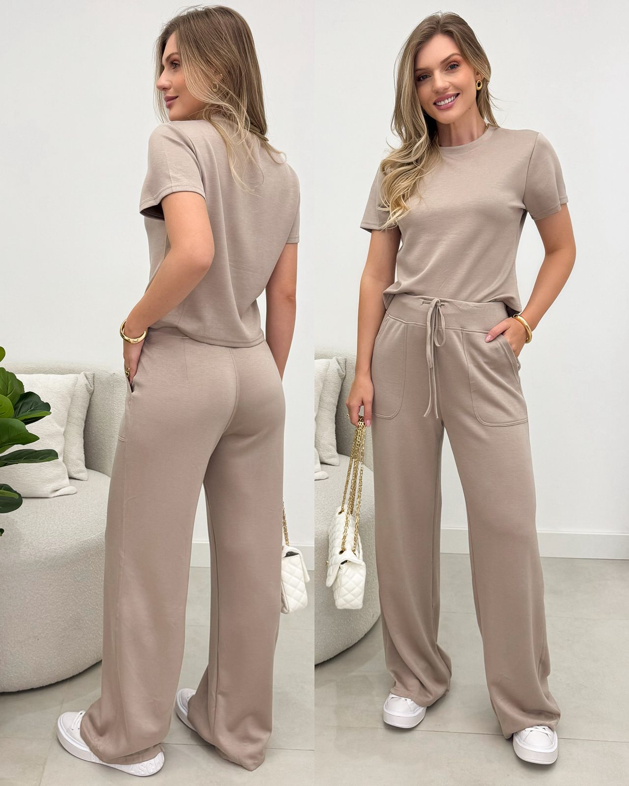 Conjunto Keila Bege Escuro 117705