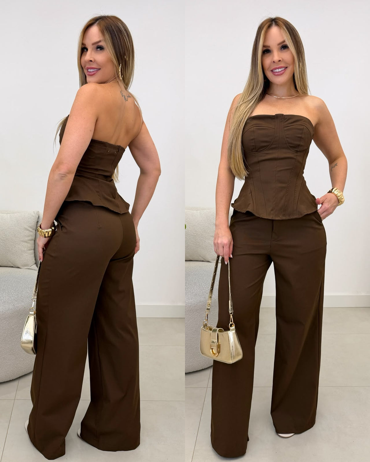 Conjunto Rita Chocolate 136830