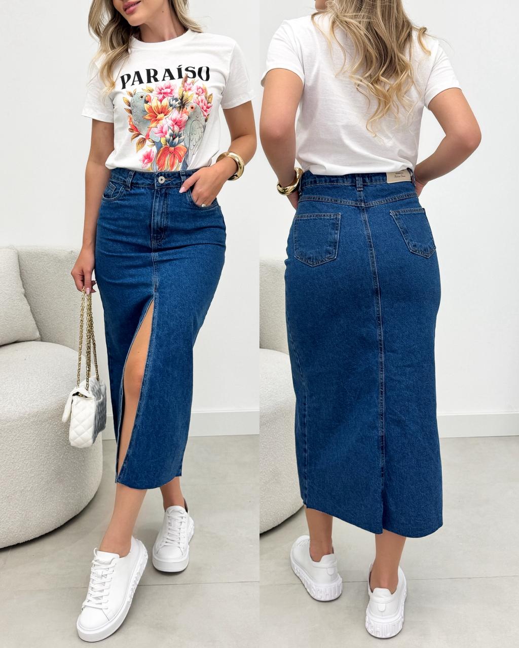 Saia Jeans Nexo Midi Emma 113686