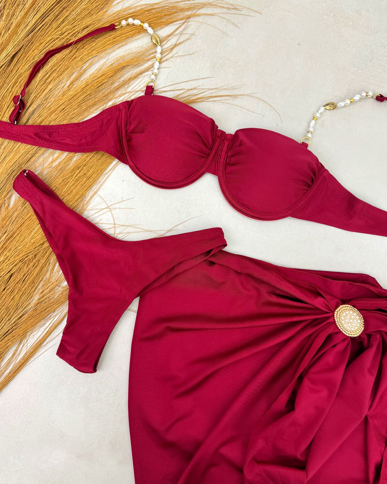 Biquíni 3 Peças Olga Vinho 124023