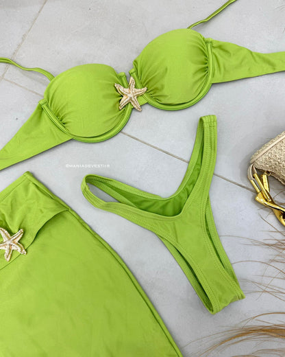 Biquíni 3 Peças Soraia Verde Limão 120619