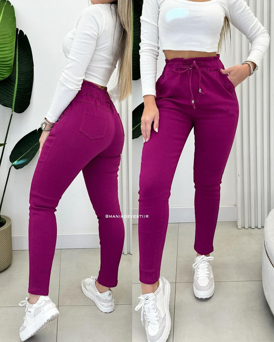 Calça Sarja Gabriela Fúcsia 62985