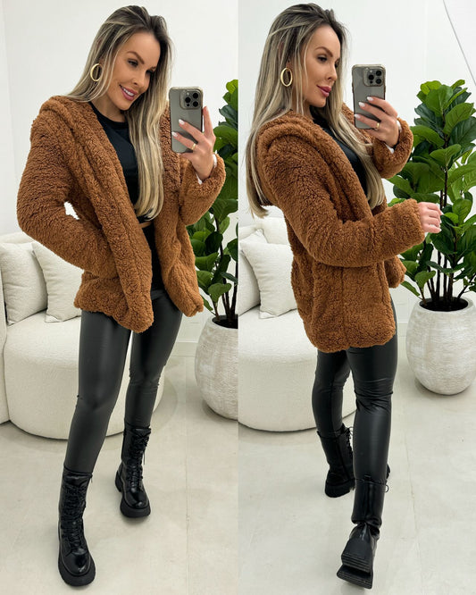 Casaco Teddy Janaina Caramelo 102912