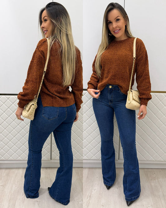 Blusa Mousse Iracema Telha 134163