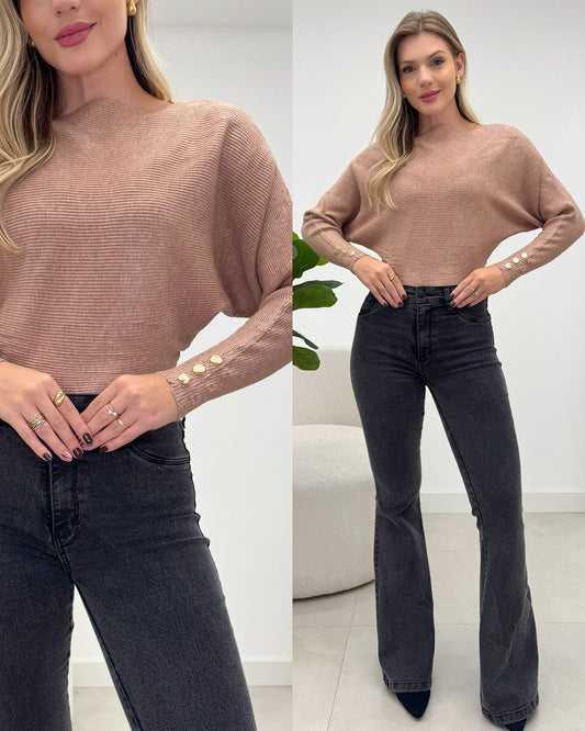 Blusa Cleuza Bege 133919