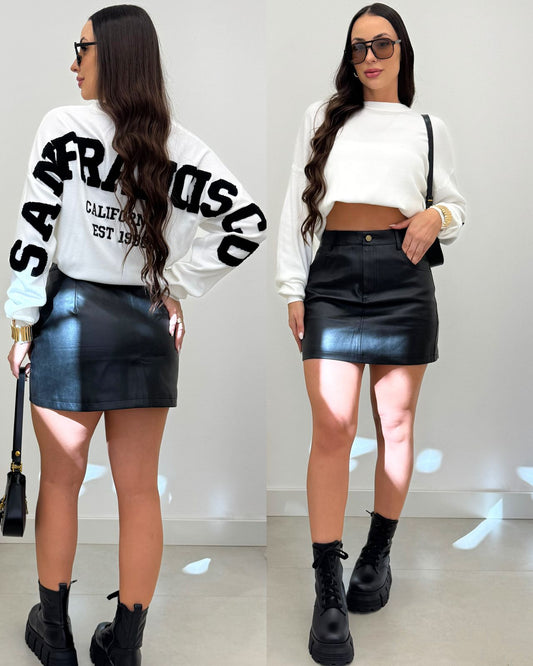 Blusa Tricô Dandara Off/Black 129547