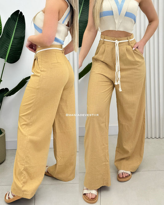 Calça Pantalona Hilary Caramelo 68428