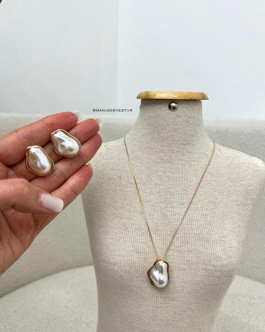 Conjunto Colar e Brinco Pérola 104888