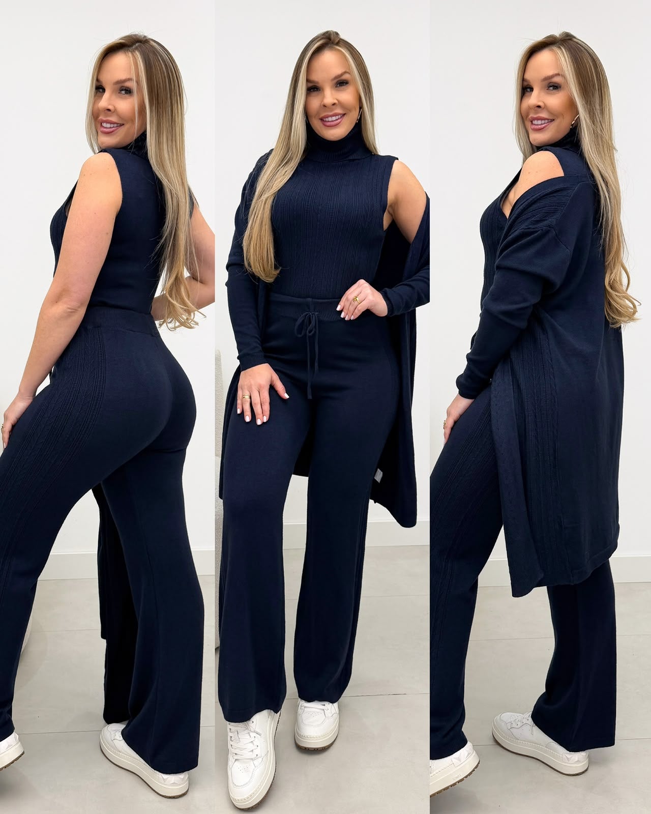 Conjunto Três Peças Lavinia Azul 134926