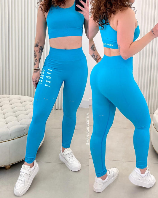 Calça Legging Colcci Azul Nuage 31168