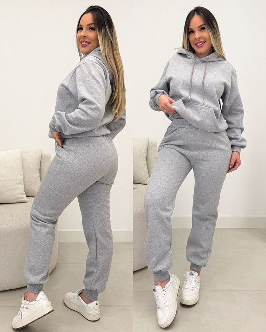 Conjunto Moletom Roberta Cinza 133967