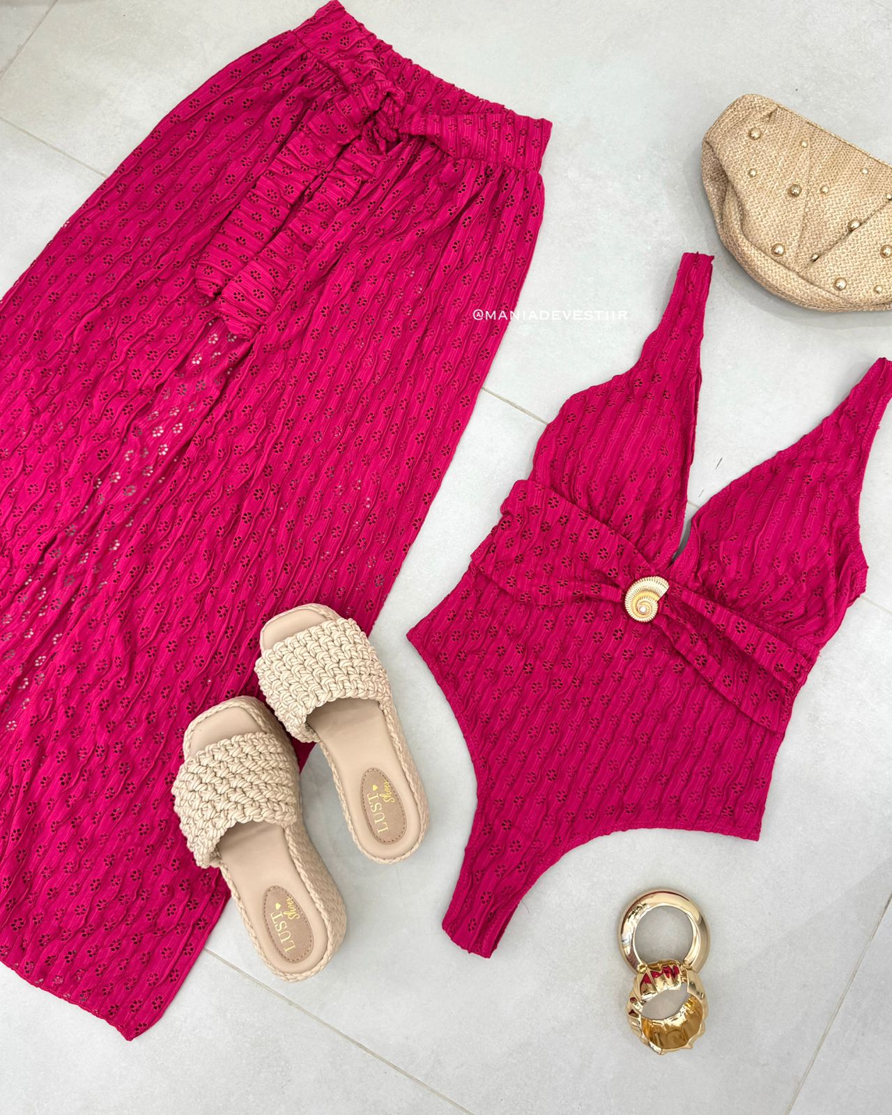 Maiô e Saida Sara Pink 124018