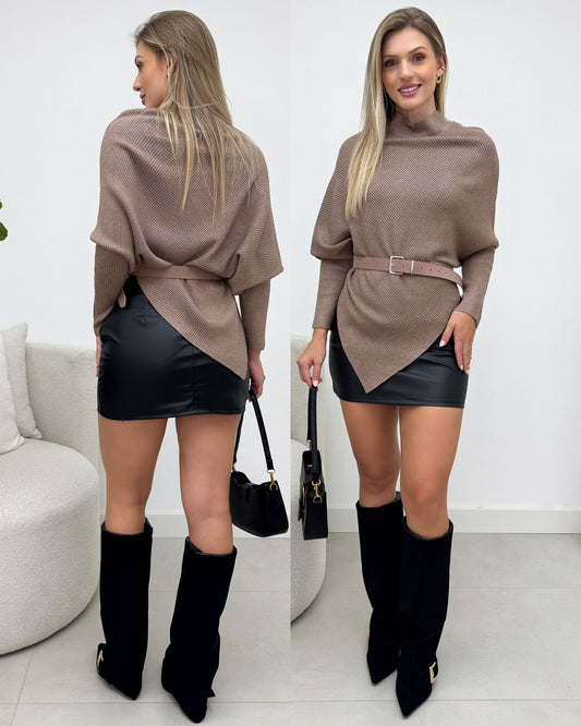 Poncho Isis Bege Escuro 133317