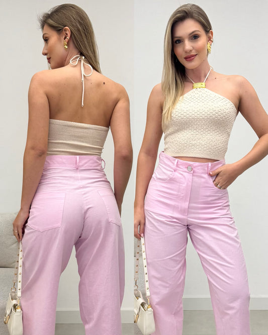 Cropped Tricô Suzana Creme 135900
