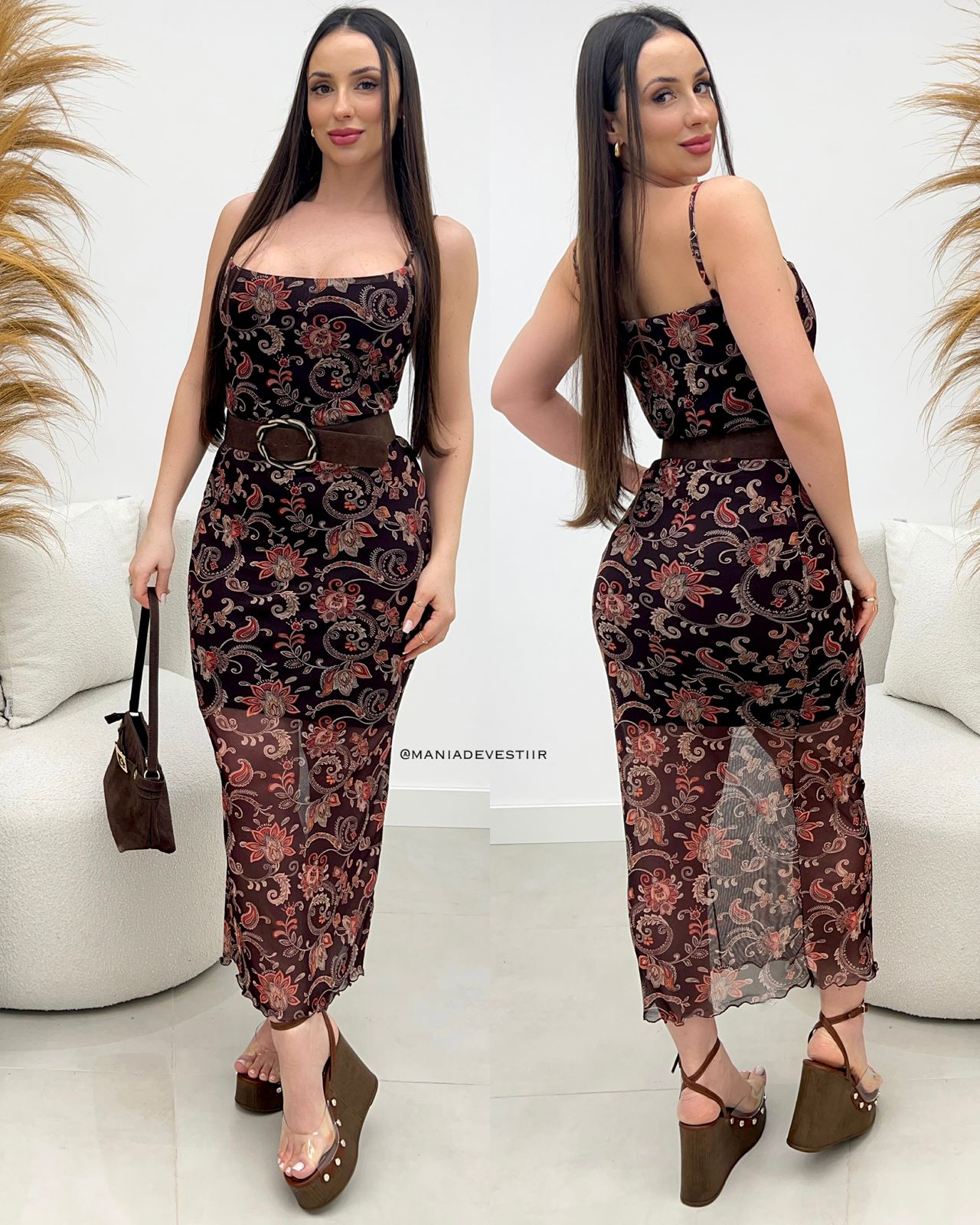 Vestido Margot Marrom 113403