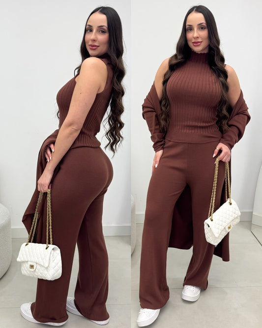 Conjunto Três Peças Marlene Chocolate 134941