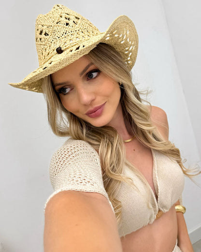 Chapéu De Palha Bege Claro 124058