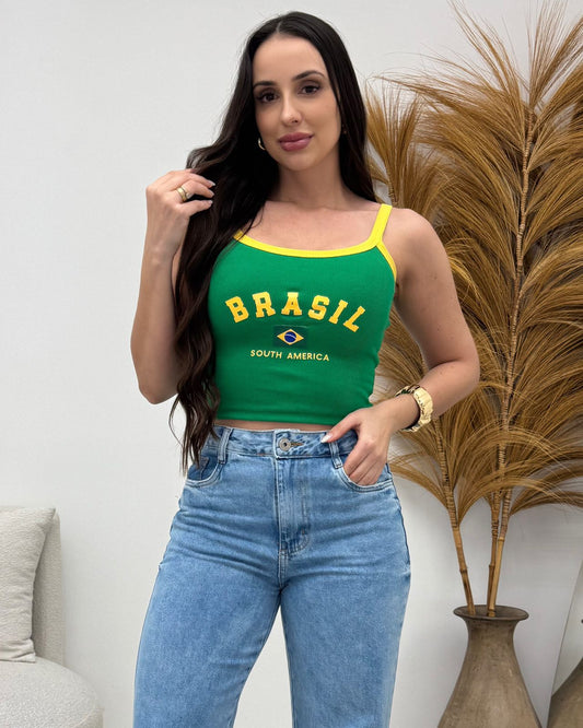 Cropped Lola Verde Brasil 134178
