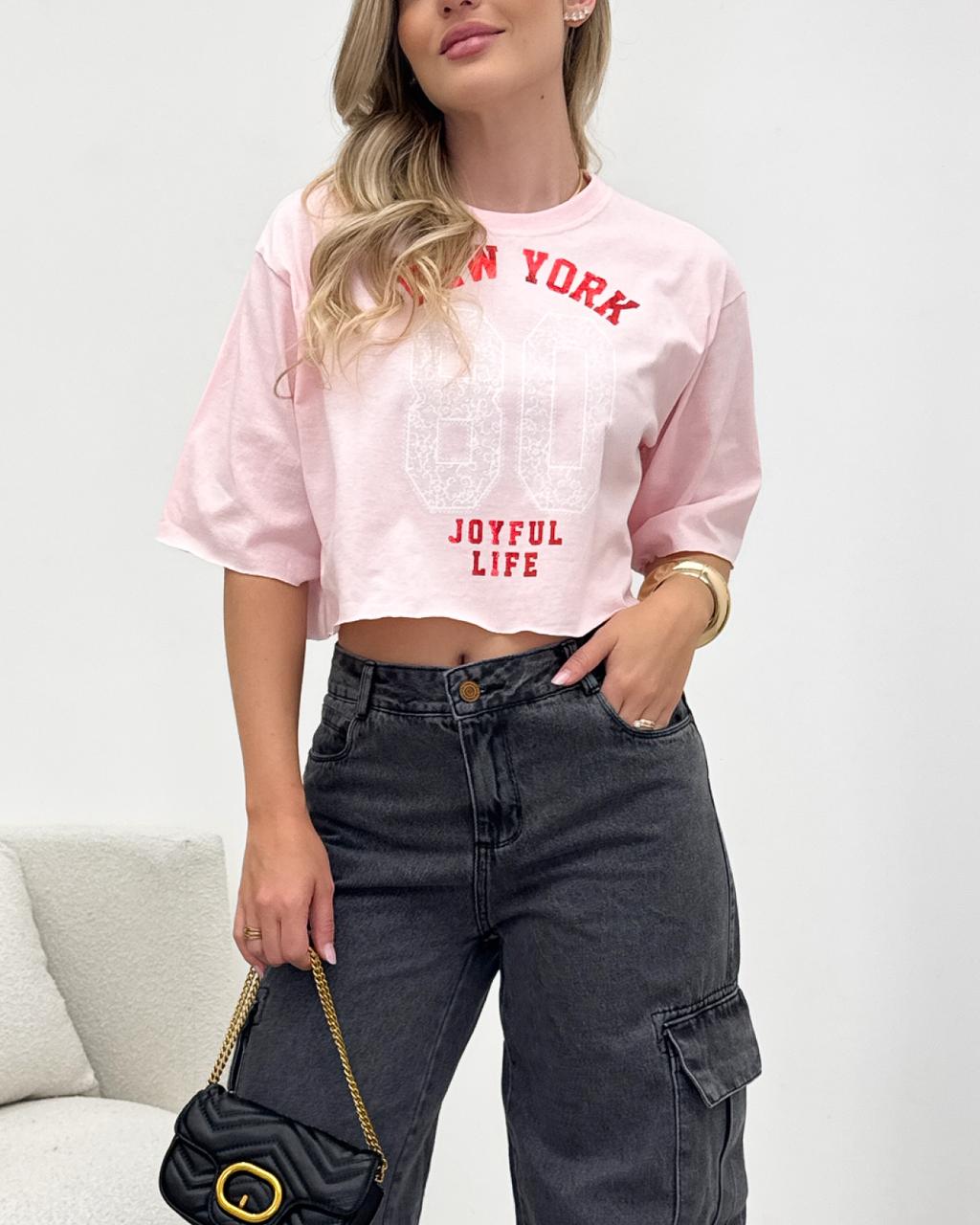 Cropped Octavia Rosa 113661