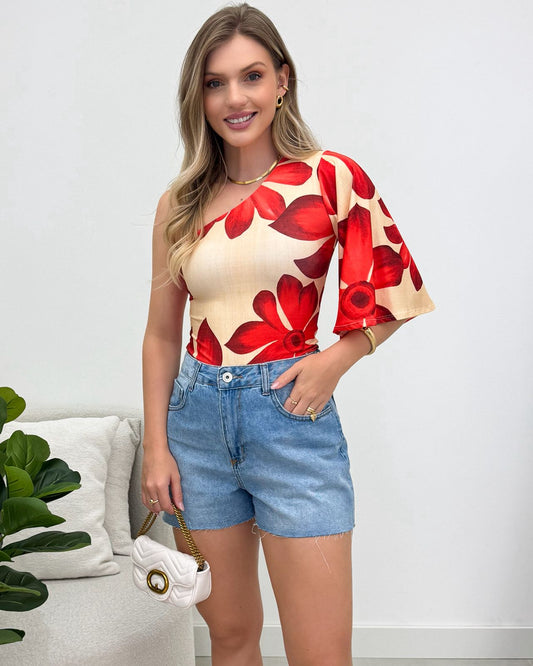 Body Selin Vermelho/Creme 116729