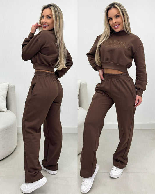 Conjunto Moletom Kemily Marrom 135237