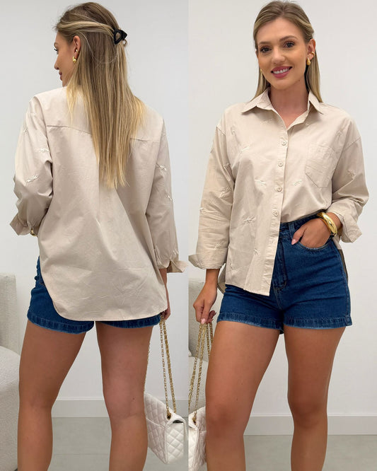 Camisa Fabiana Bege 127019