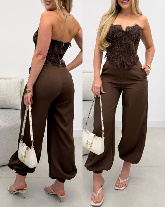 Calça Alfaiataria Betina Chocolate 136594