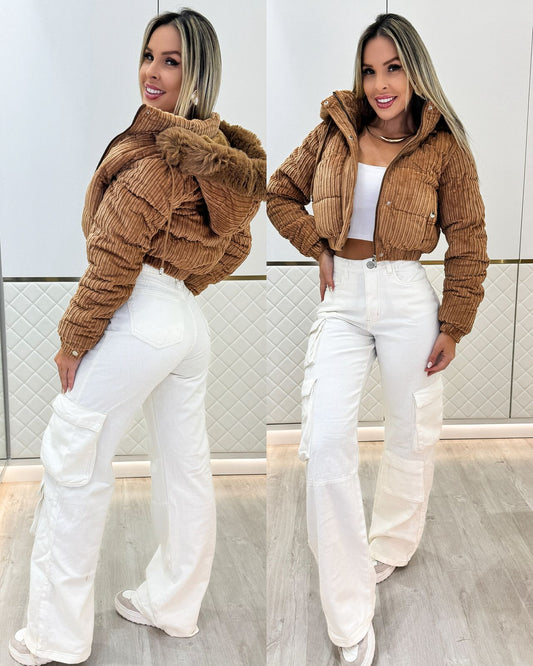 Jaqueta Puffer Amy Caramelo 95966
