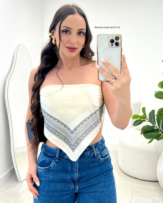 Lenço Mania Essenza Aurora Creme 127131