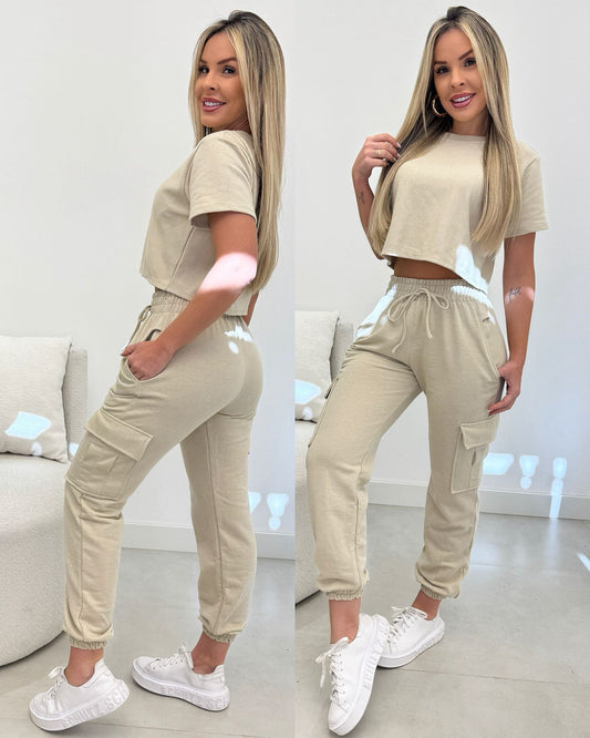 Conjunto Moletinho Sófia Bege Claro 106003