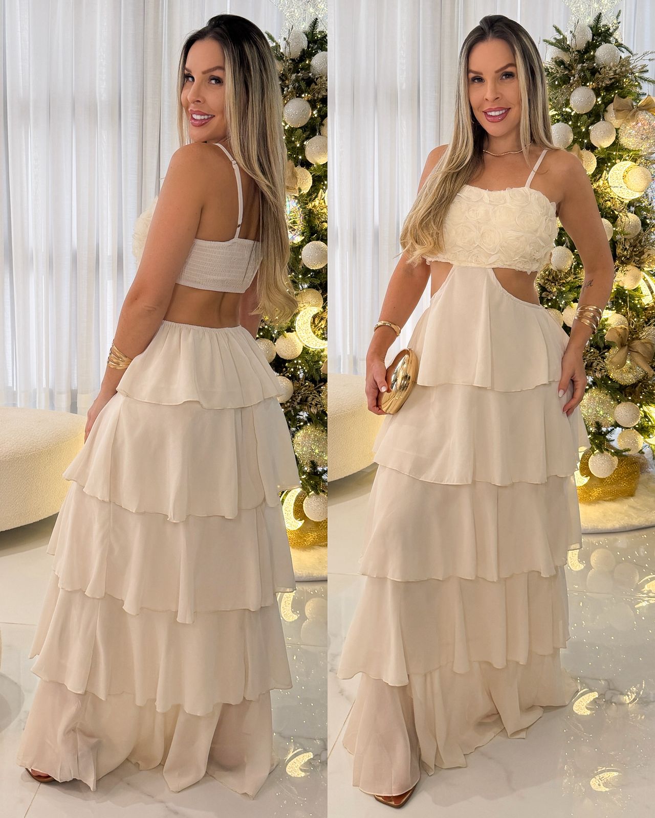 Vestido Mariela Bege Claro 117680