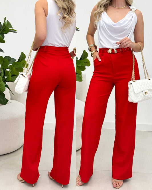 Calça Alfaiataria Nami Vermelha 113714