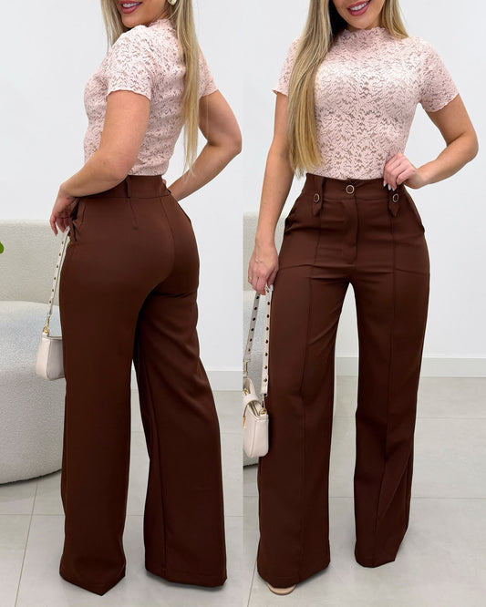 Calça Alfaiataria Sofia Marrom 136721