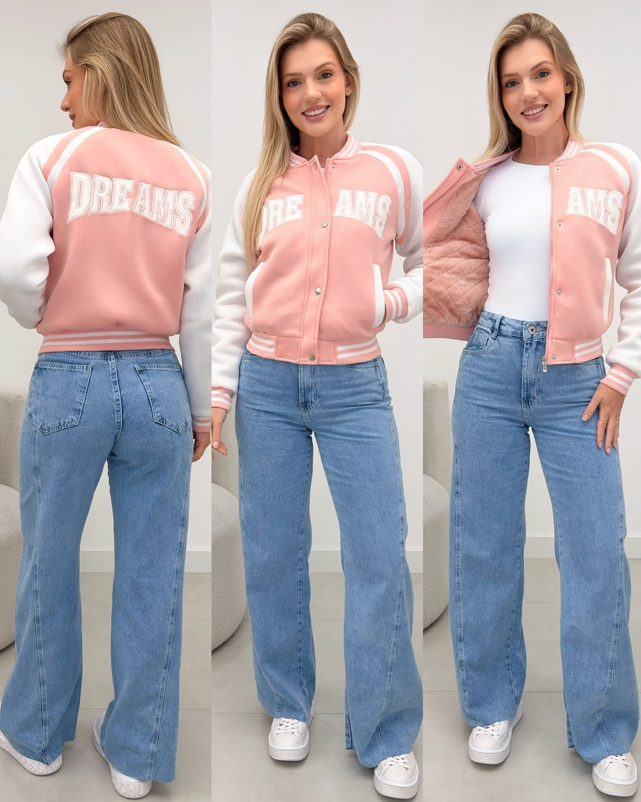 Jaqueta Bomber Nicoly Rosa 135390