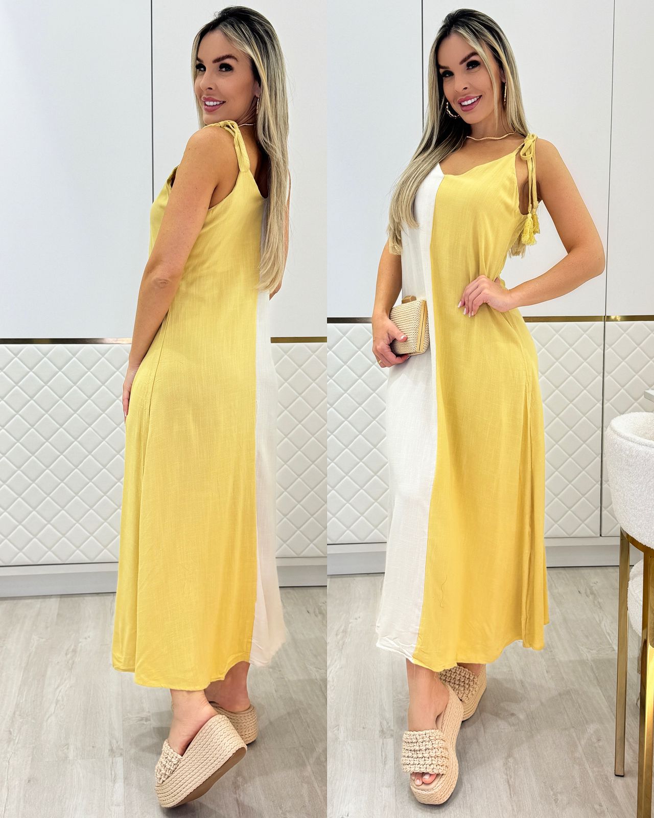 Vestido Bicolors Antônia Amarelo 86273