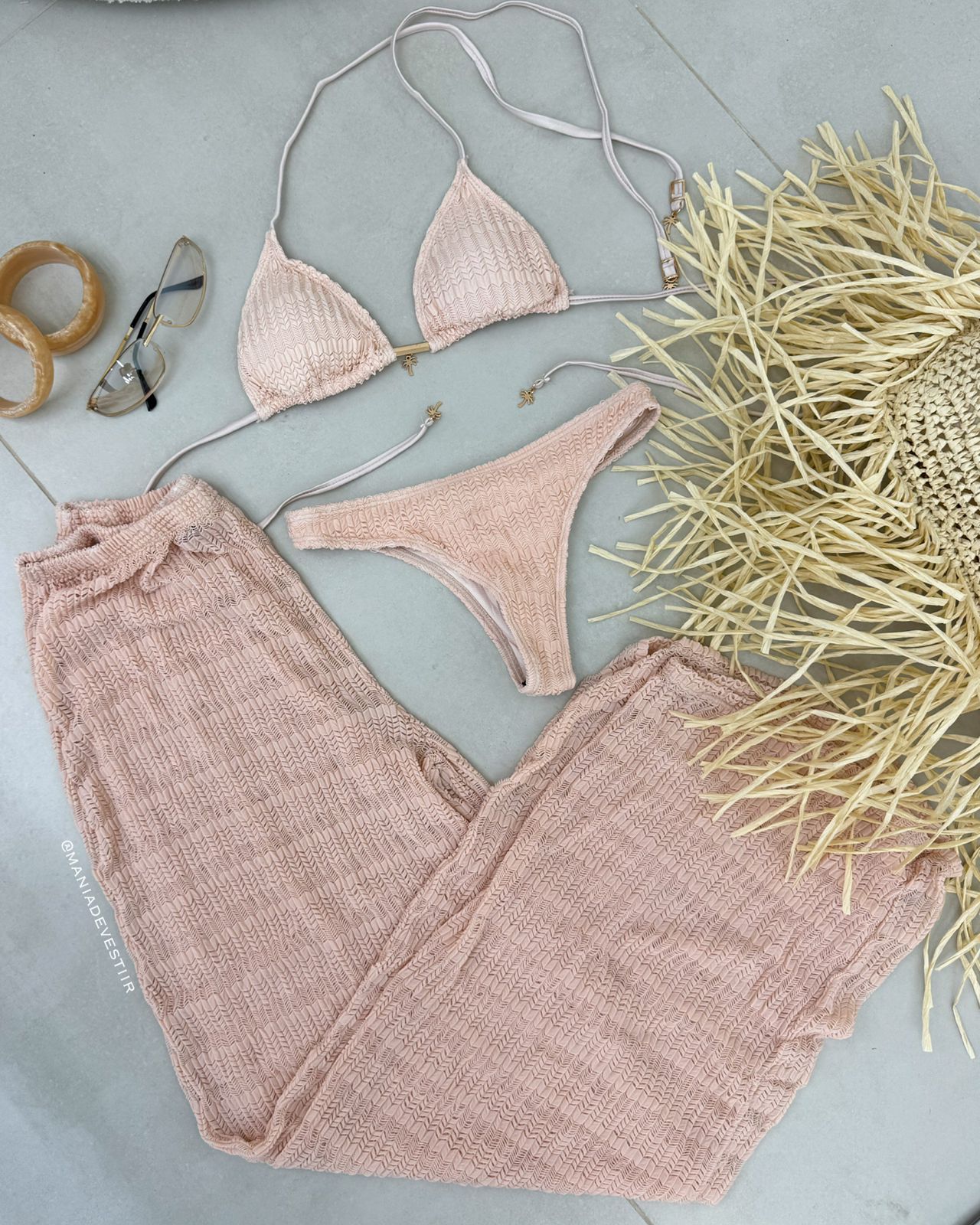 Biquíni 3 Peças Amabi Rosé 120198