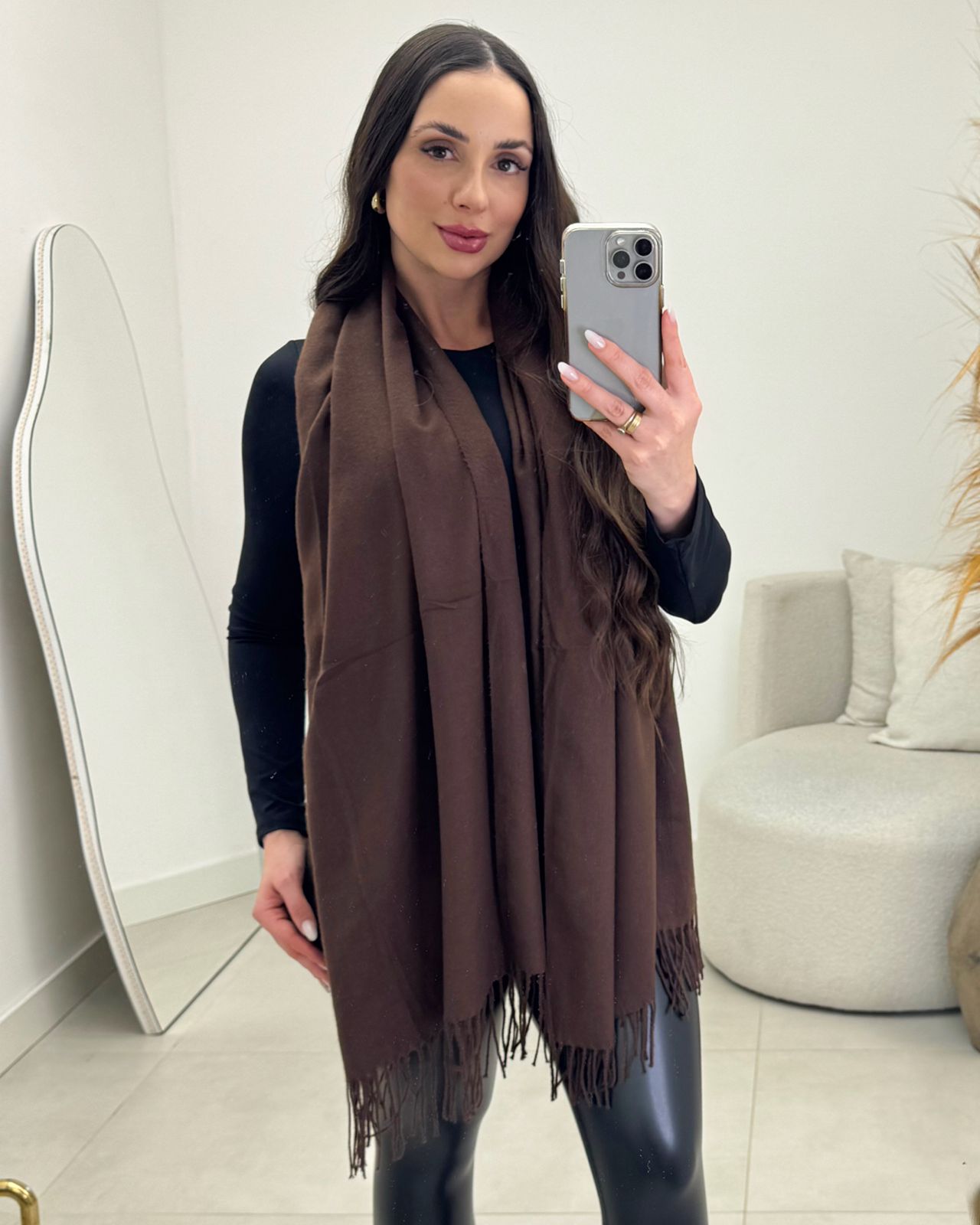 Lenço Mania Essenza Vanessa Marrom 134332