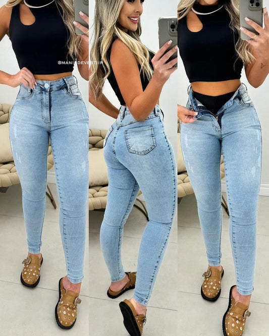 Calça Jeans Cinta Modeladora Justine 34408