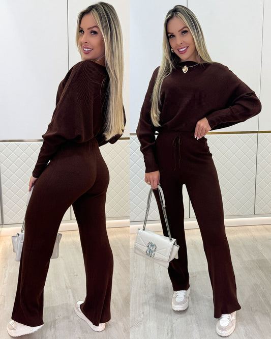 Conjunto Beatriz Marrom Escuro 95809