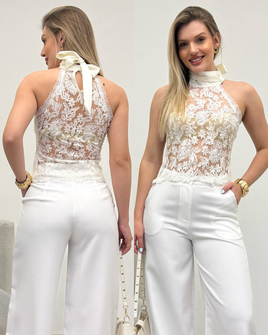 Blusa Renda Sueli Off 136543