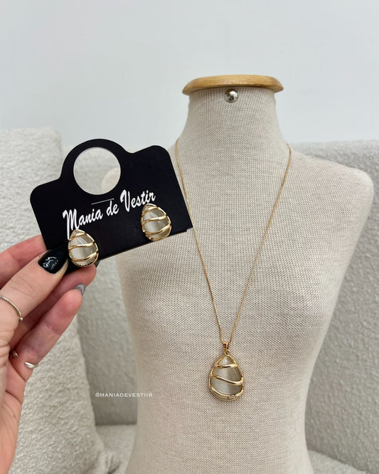 Conjunto Colar e Brinco Alle 113292