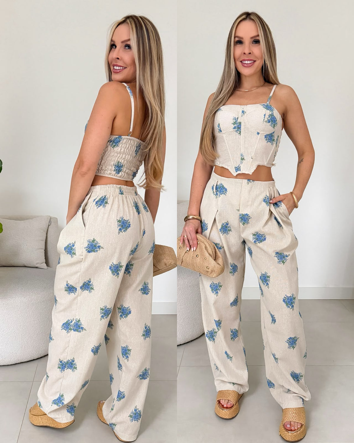 Conjunto Kemily Azul/Cru 137237