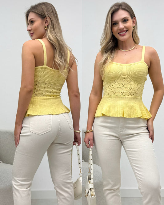 Regata Peplum Janaina Amarela 135964